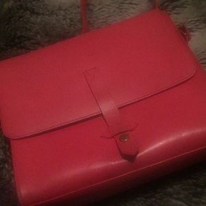 Beautiful red leather bag